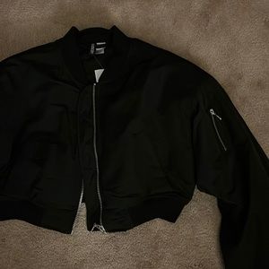 H&M Cropped Bomber Jacket